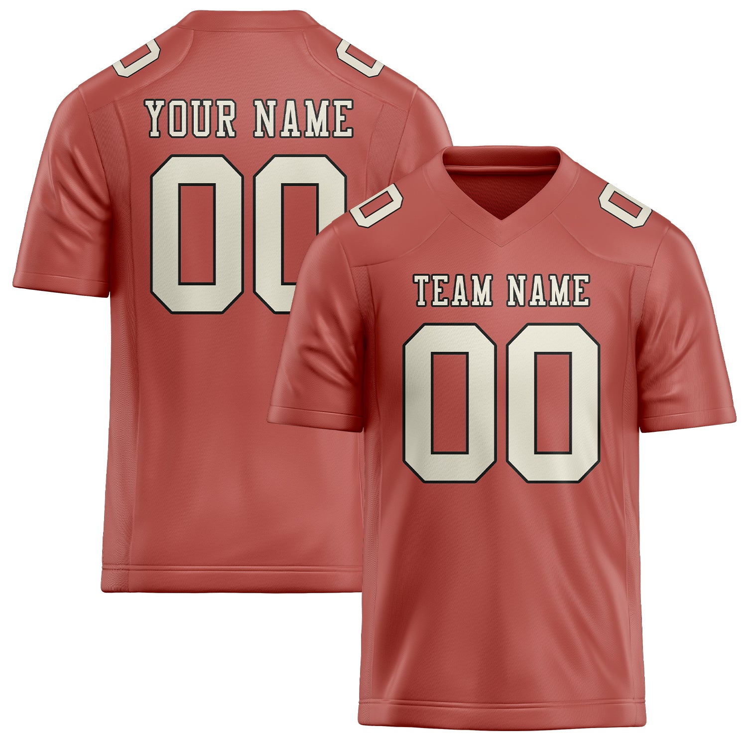 Maßgeschneidertes Professionelles Kupferrose Beige Rugbytrikot